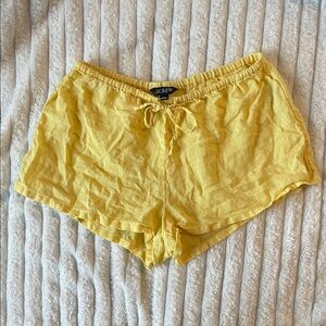 J. Crew Cotton-Linen swim cover-up shorts